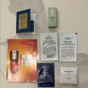 Amazing luxury beauty /bath bundle: Versace, Clarins, Balmain, and more!
